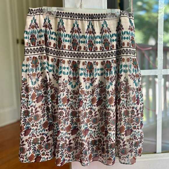 Max Studio Dresses & Skirts - NWT Max Studio High Waist Floral A Line Skirt Women S